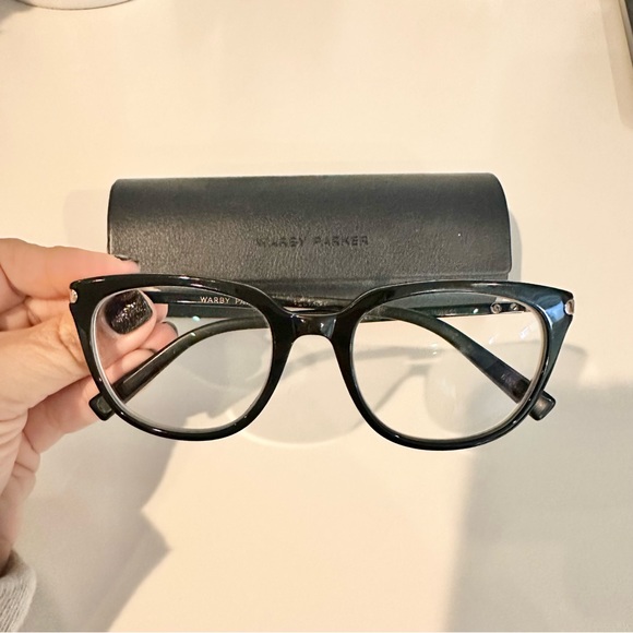 Warby Parker Maeve Glasses in Jet Black with Rose Gold - Picture 10 of 12